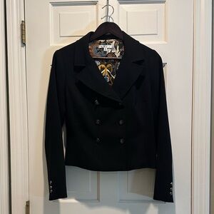 Cabi Navy Blue/almost Black Double-Breasted Women's Jacket